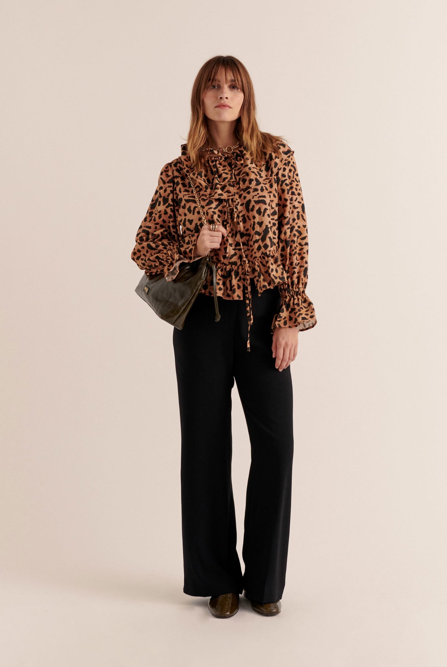 Pantalon Large Taille Haute