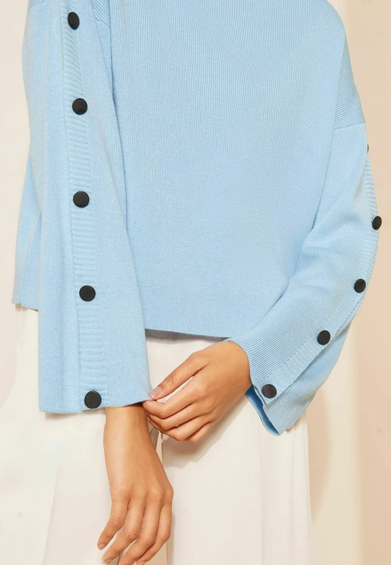 Pull Col Montant à Boutons