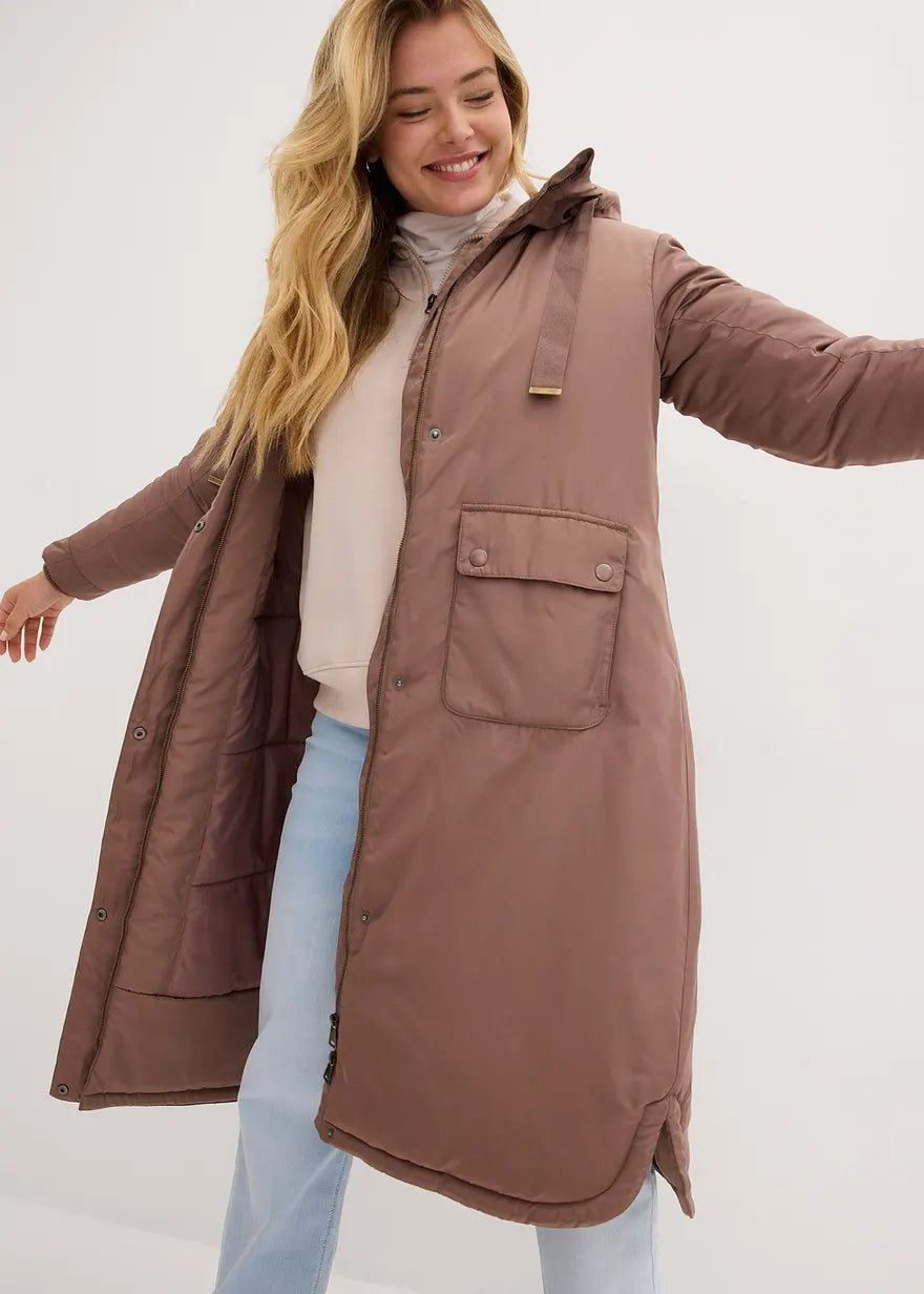 Manteau Long en Polyester Recyclé