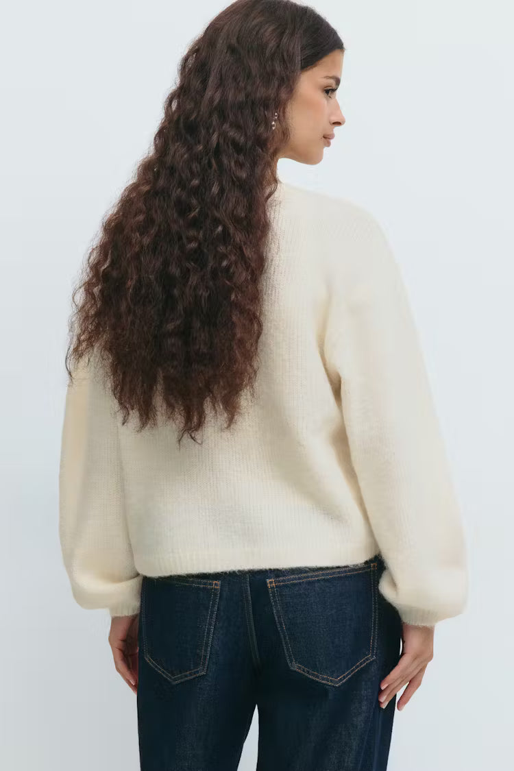 Cardigan Femme | Maille Duveteuse En Alpaga Et Laine | Chaud Et Élégant | Parfait Pour L’Automne Et L’Hiver