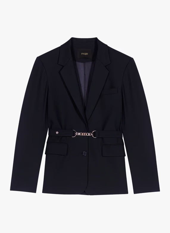 Blazer Femme | Coupe Cintrée Ceinturée | Tissu Premium | Idéal Pour Un Look Habillé Ou De Bureau