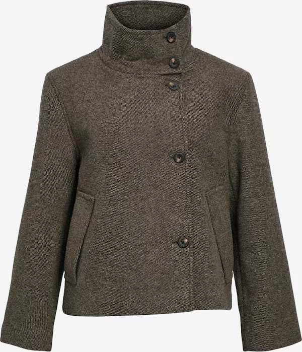 Veste Courte à Col Montant