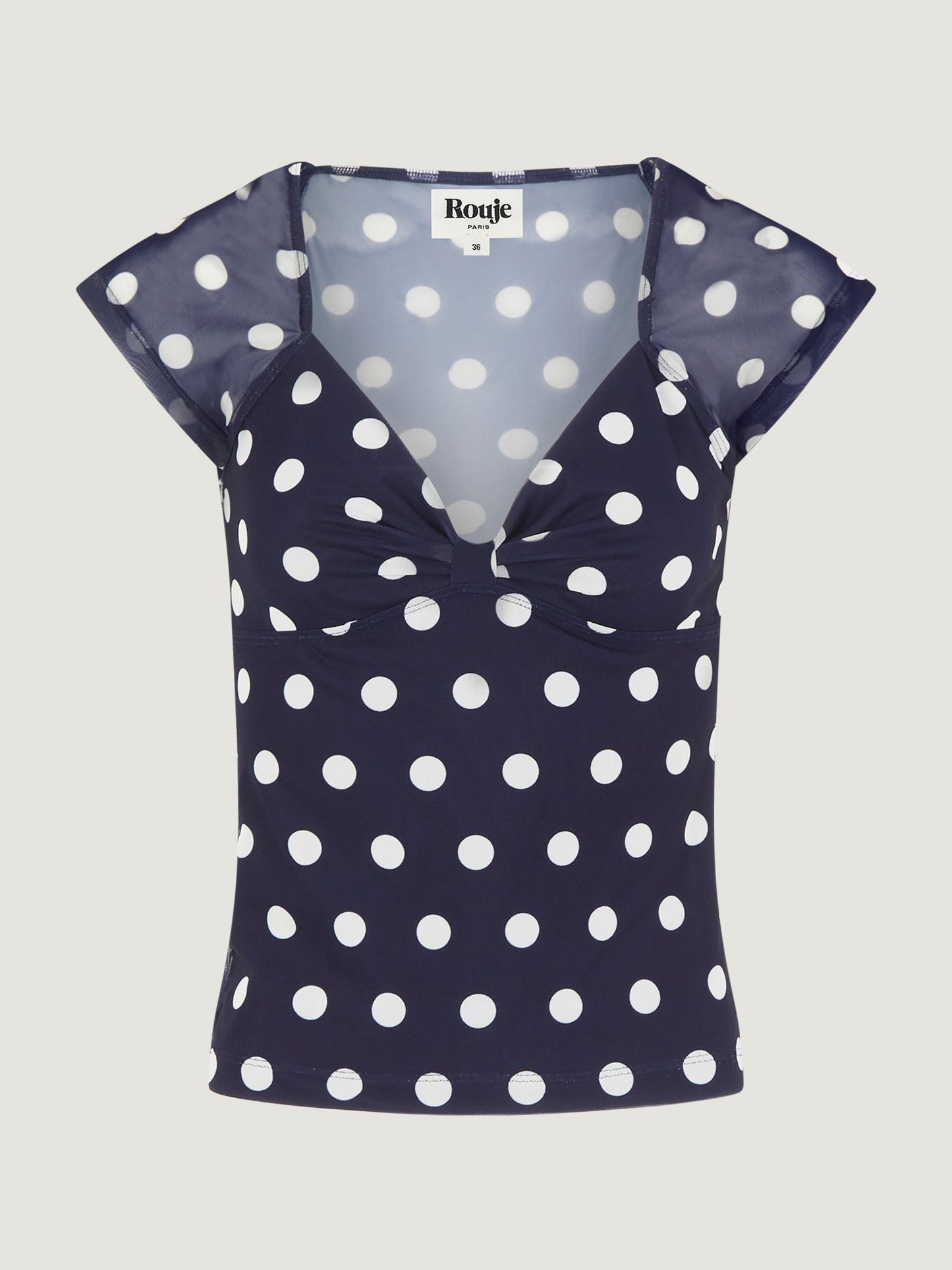 Top Pois Femme | Léger & Élégant | Look Rétro pour Été et Sorties Décontractées