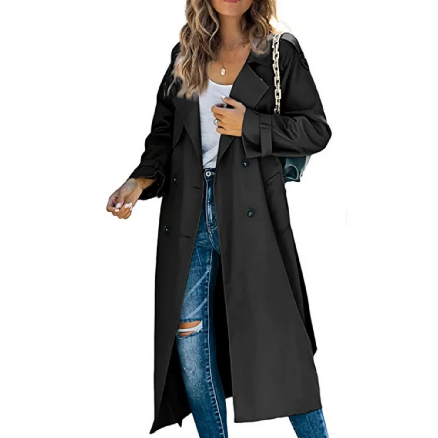 Trench Femme | Long Et Imperméable | Tissu Respirant Pour Look Chic Par Temps De Pluie