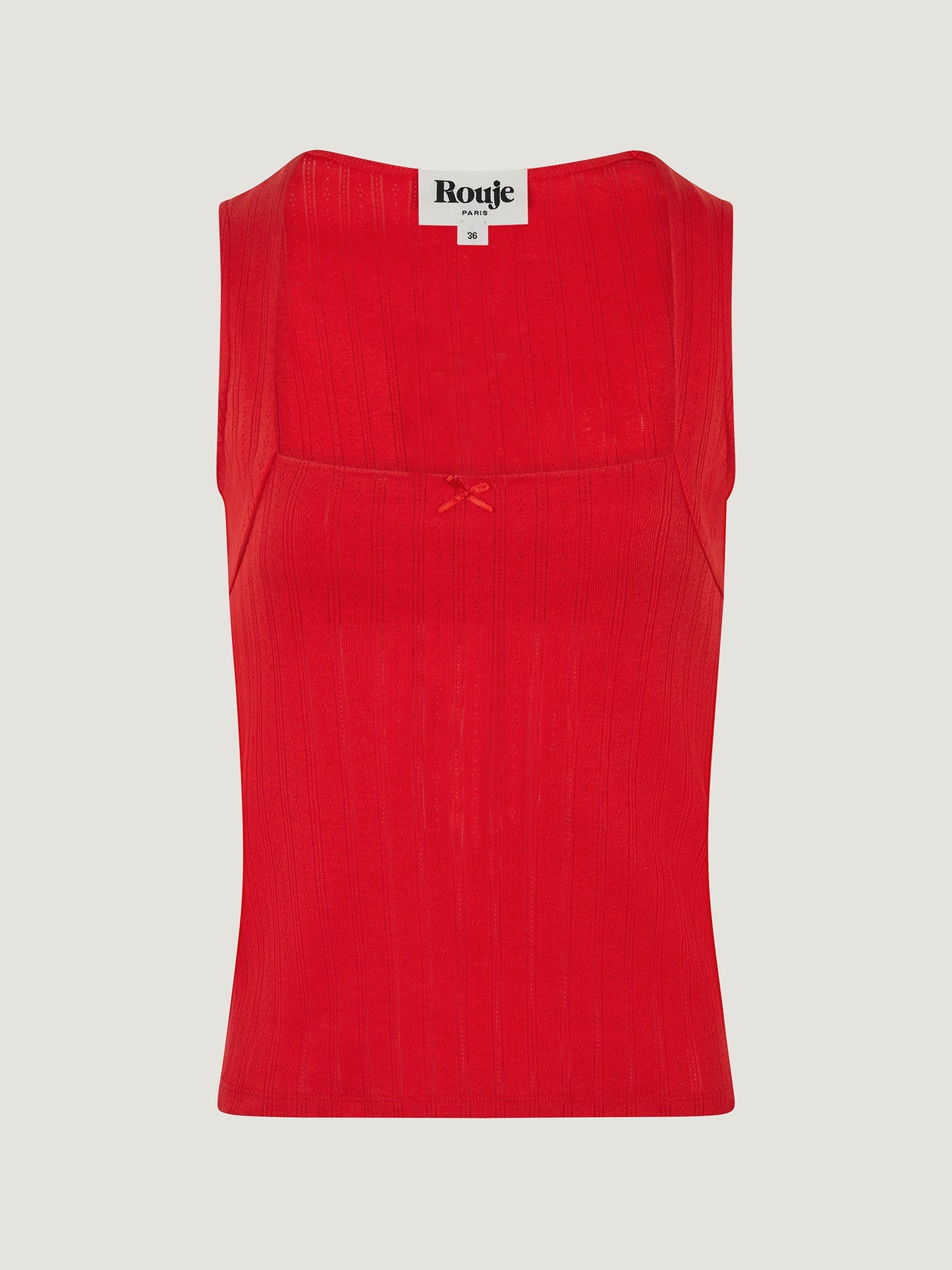 Top Rouge | Encolure Carrée Et Ajusté | Moderne Et Féminin | Idéal Pour L’Été Et Les Sorties