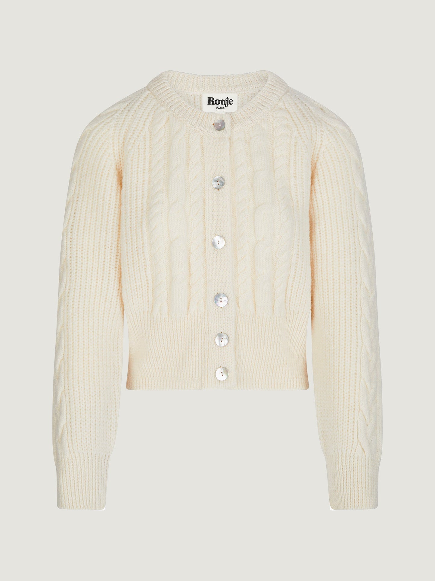 Cardigan Court | Écru En Maille Torsadée | Douillet Et Élégant | Pour Les Journées Fraîches