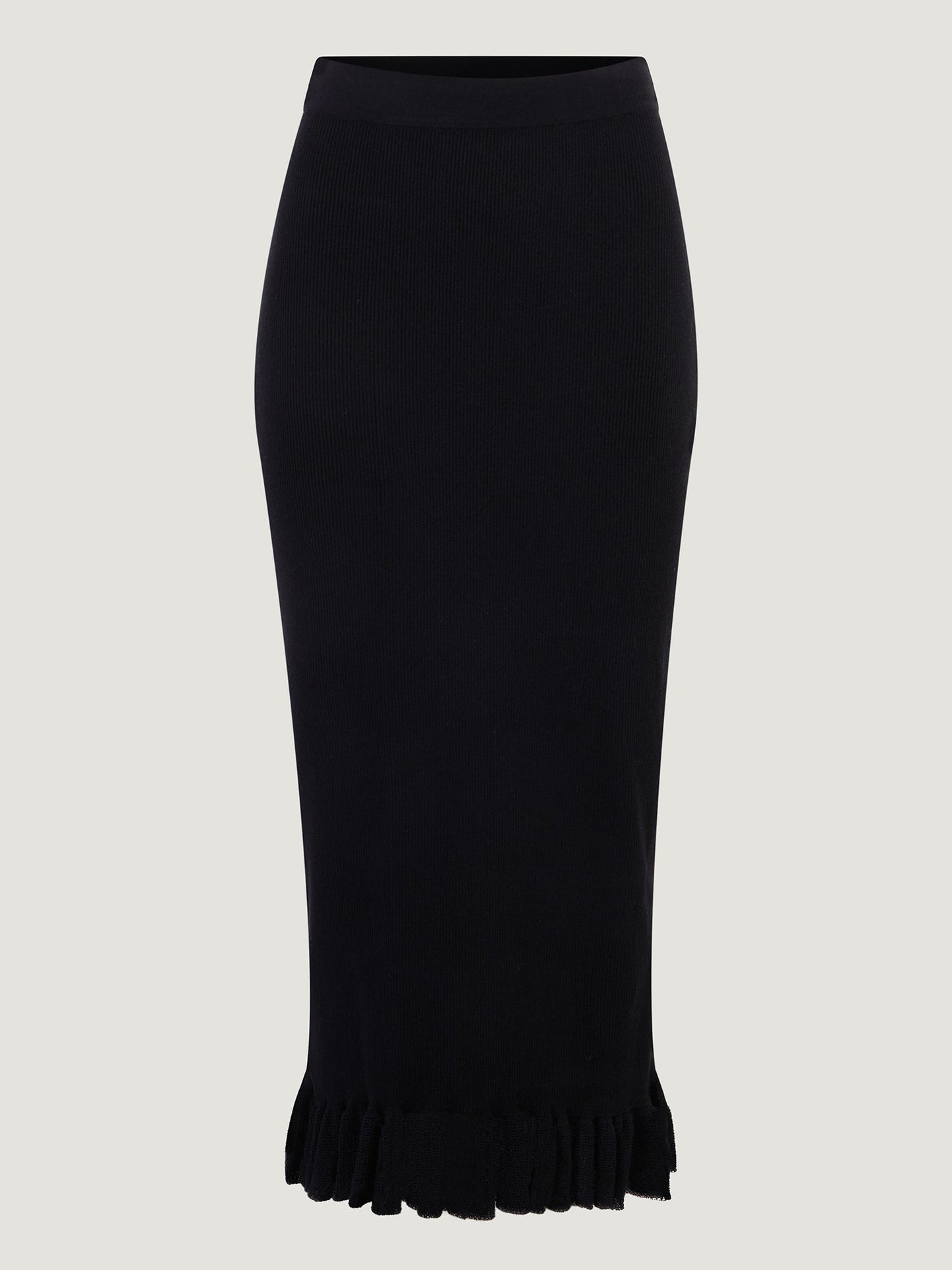 Jupe Midi | Noire Avec Volants | Chic Et Féminine | Idéale Pour Les Soirées Élégantes