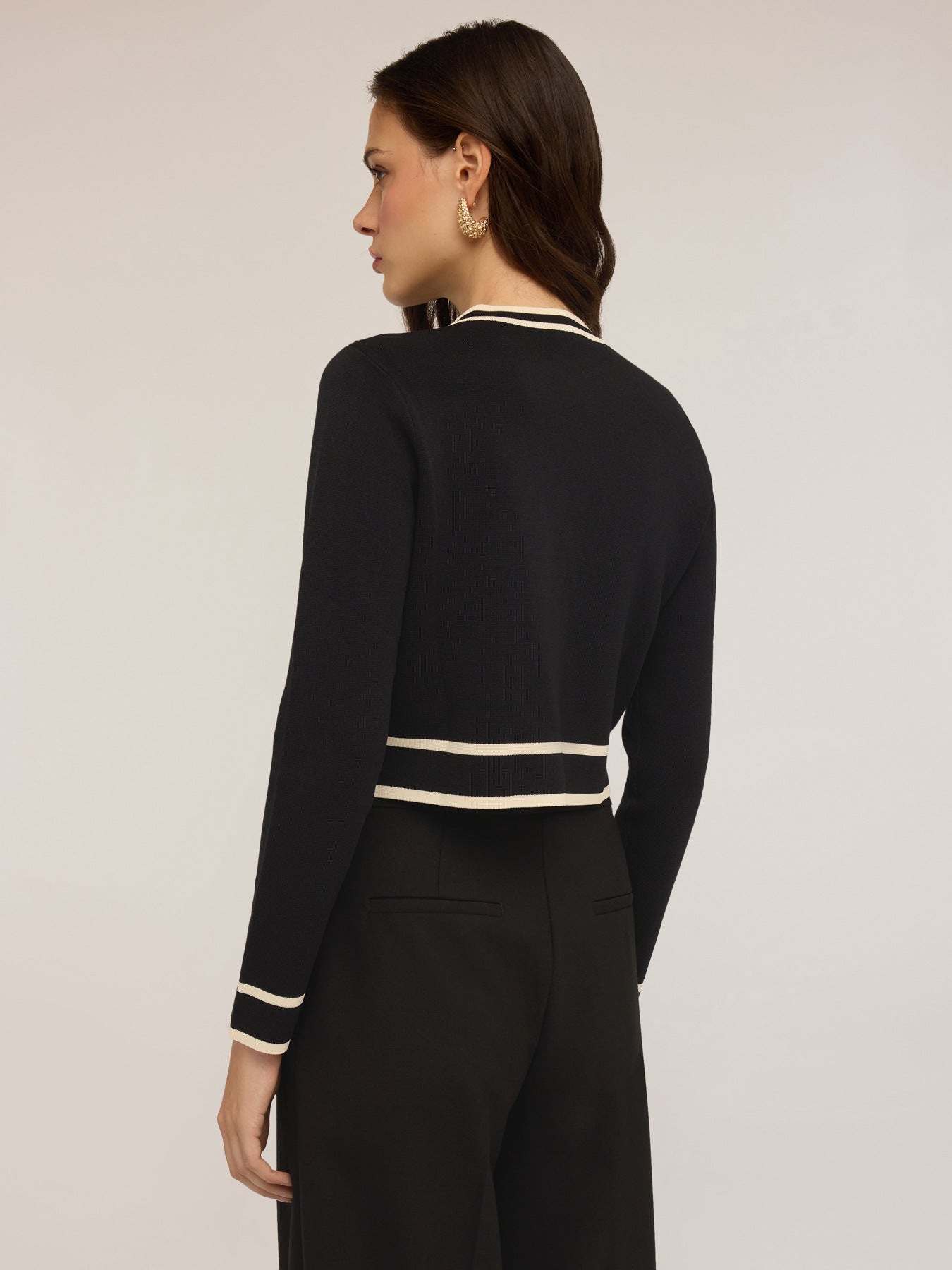 Cardigan Bordures Contrastantes