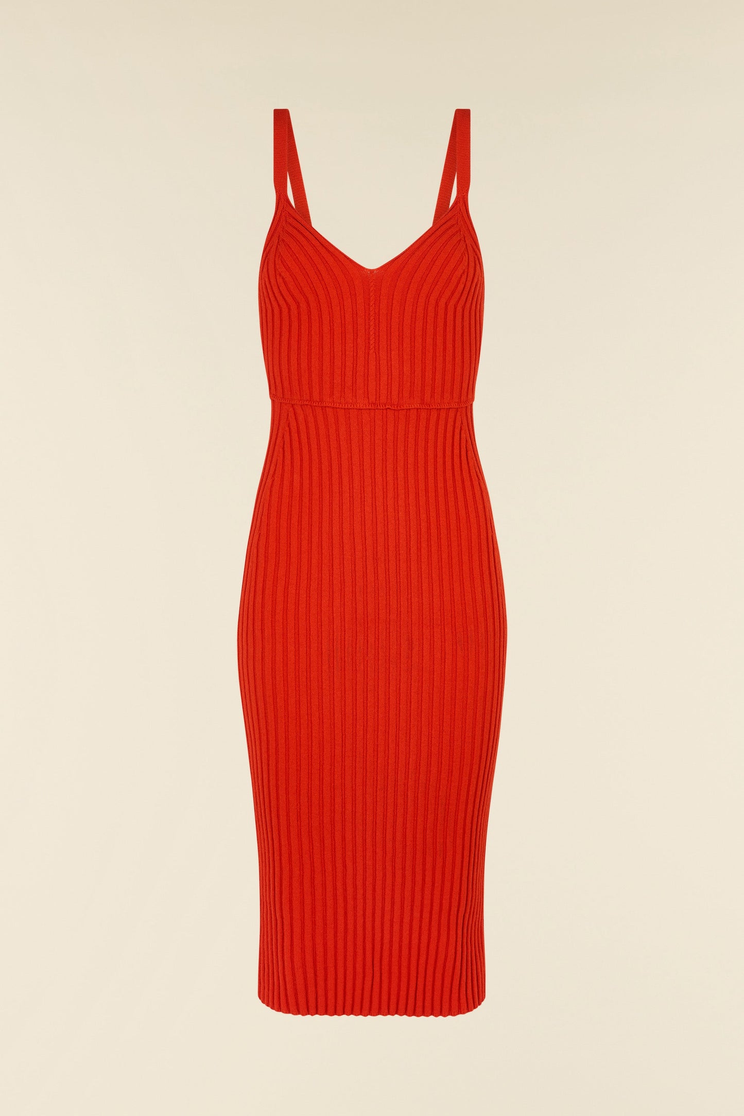 Robe Midi | Rouge À Bretelles Et Ajustée | Féminine Et Glamour | Idéale Pour Les Soirées D’Été
