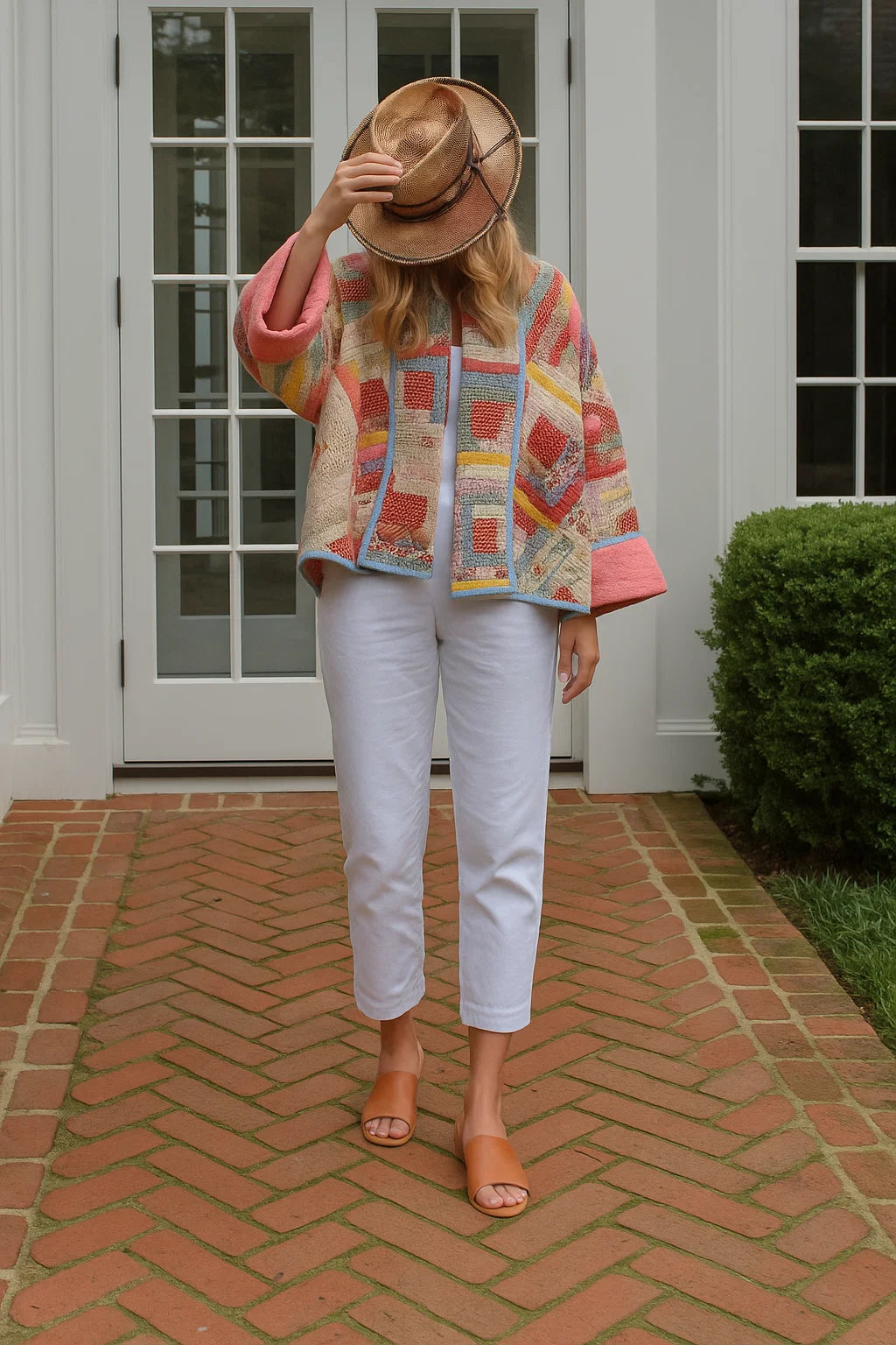 Veste Femme | Patchwork Coloré | Coton Doux Mi-Saison | Style Bohème Oversize