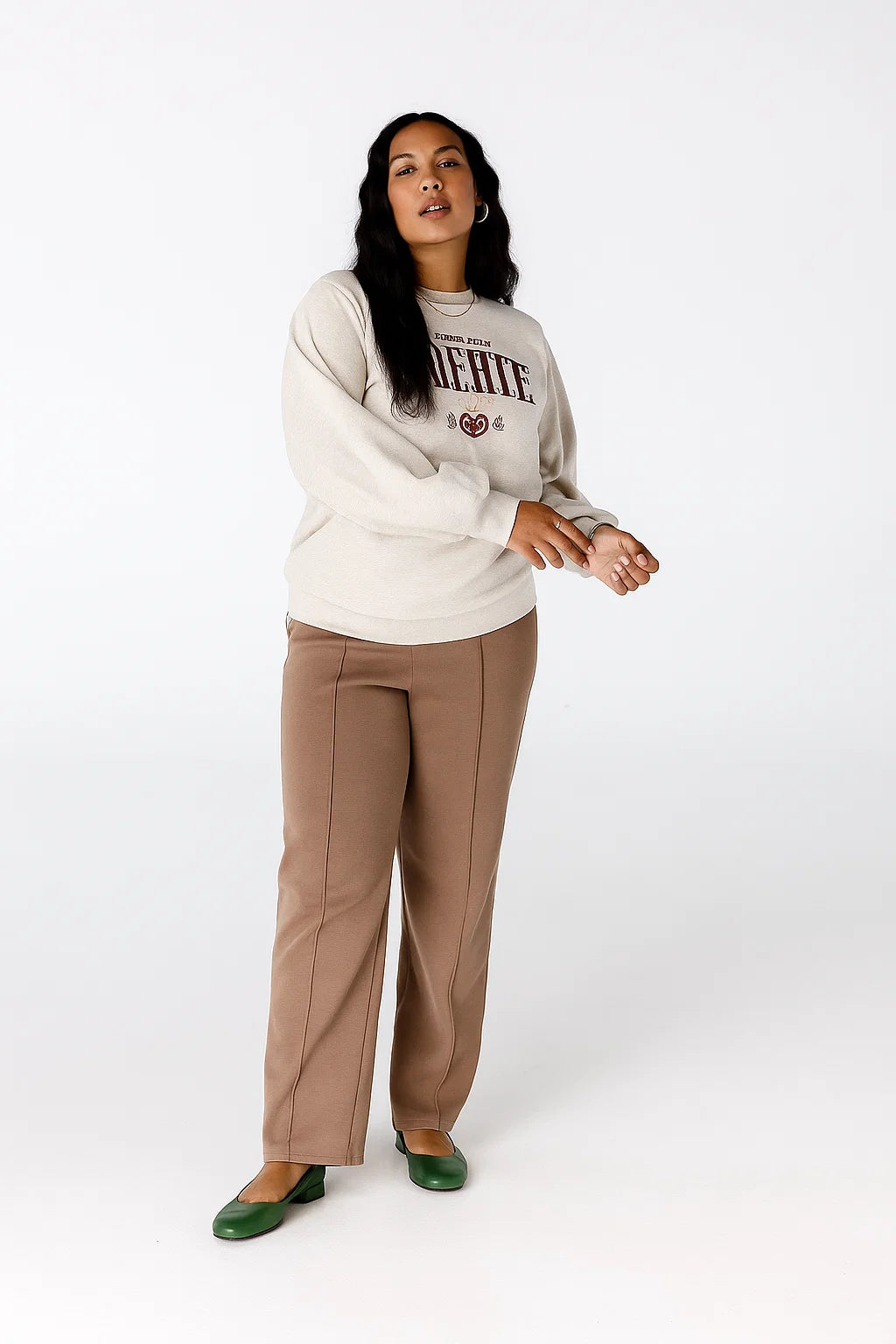 Sweatshirt Femme | Mélange Coton & Polyester | Col Rond | Confort Décontracté | Style Casual Sportif