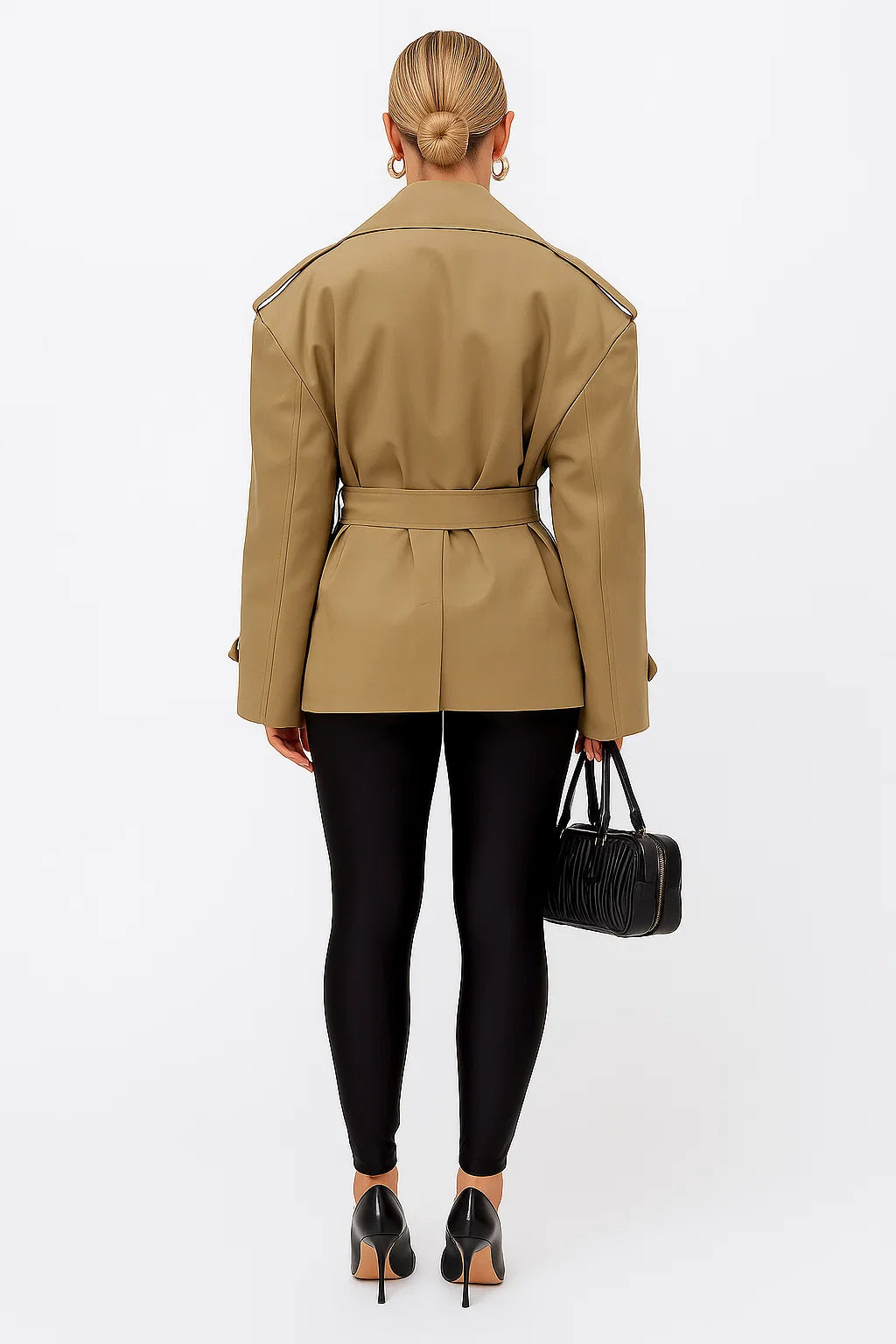 Manteau Ceinturé Court