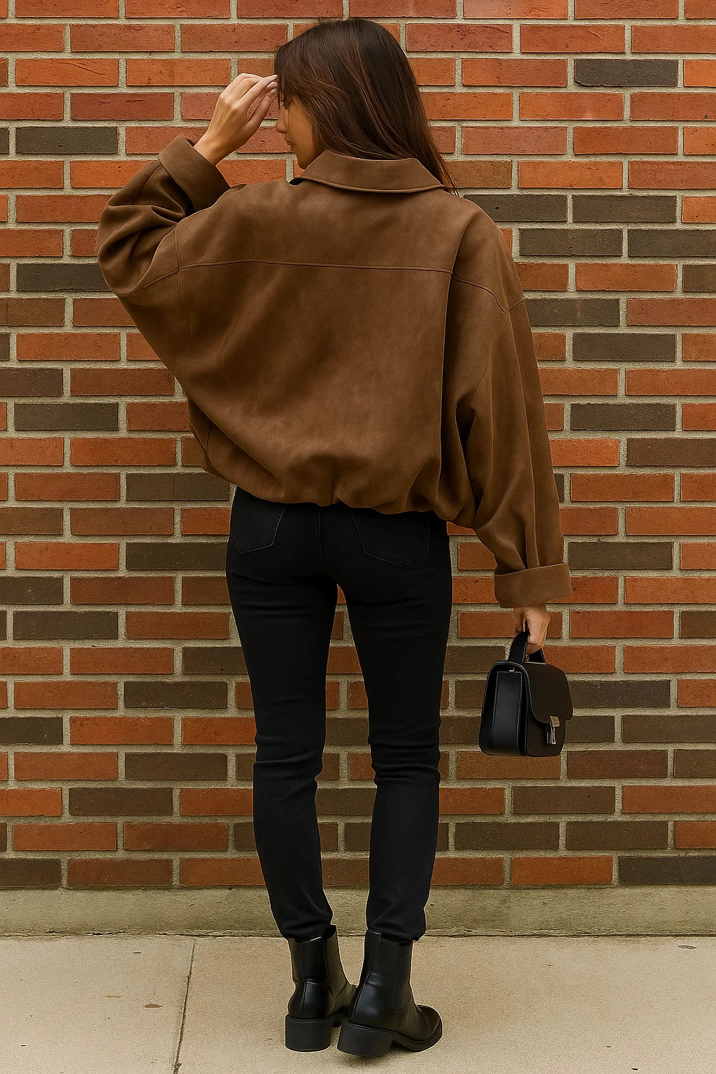 Veste Oversize en Suédine