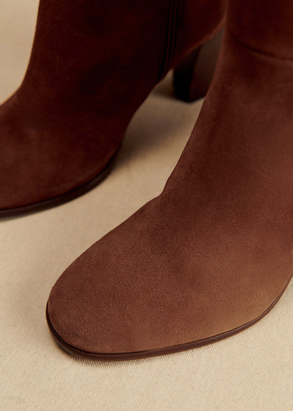 Bottes Femme | Cuissardes En Cuir Véritable | Élégantes Avec Détail Zigzag Contrasté