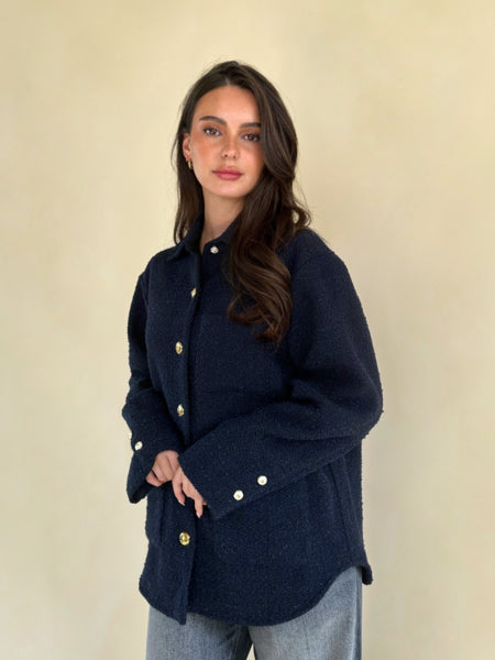 Veste Femme | Boutons Dorés Élégants | Style Chic Et Décontracté