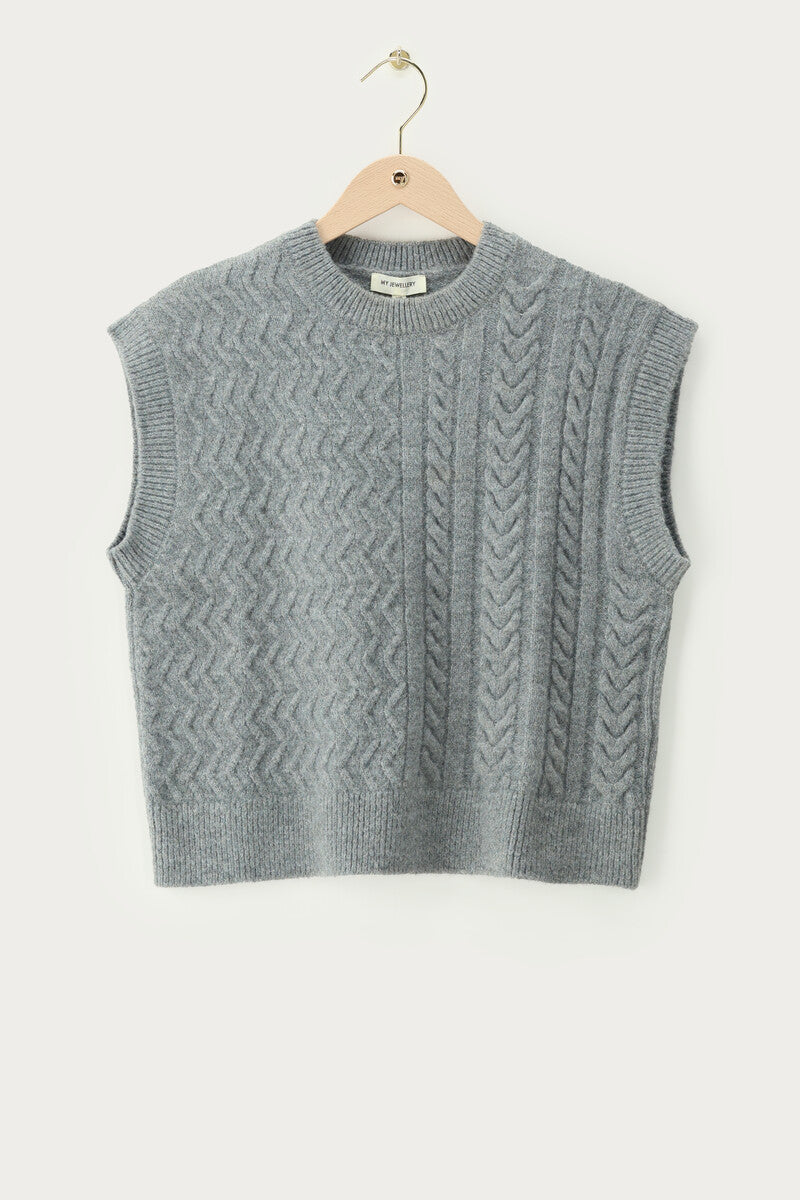 Pull Sans Manches Femme | Maille Torsadée Douce Et Chaude | Coupe Décontractée | Idéal Pour Superposition