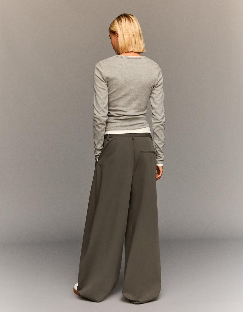 Pantalon Drapé | Coupe Fluide Et Taille Haute | Parfait Pour Le Bureau Ou Les Looks Urbains