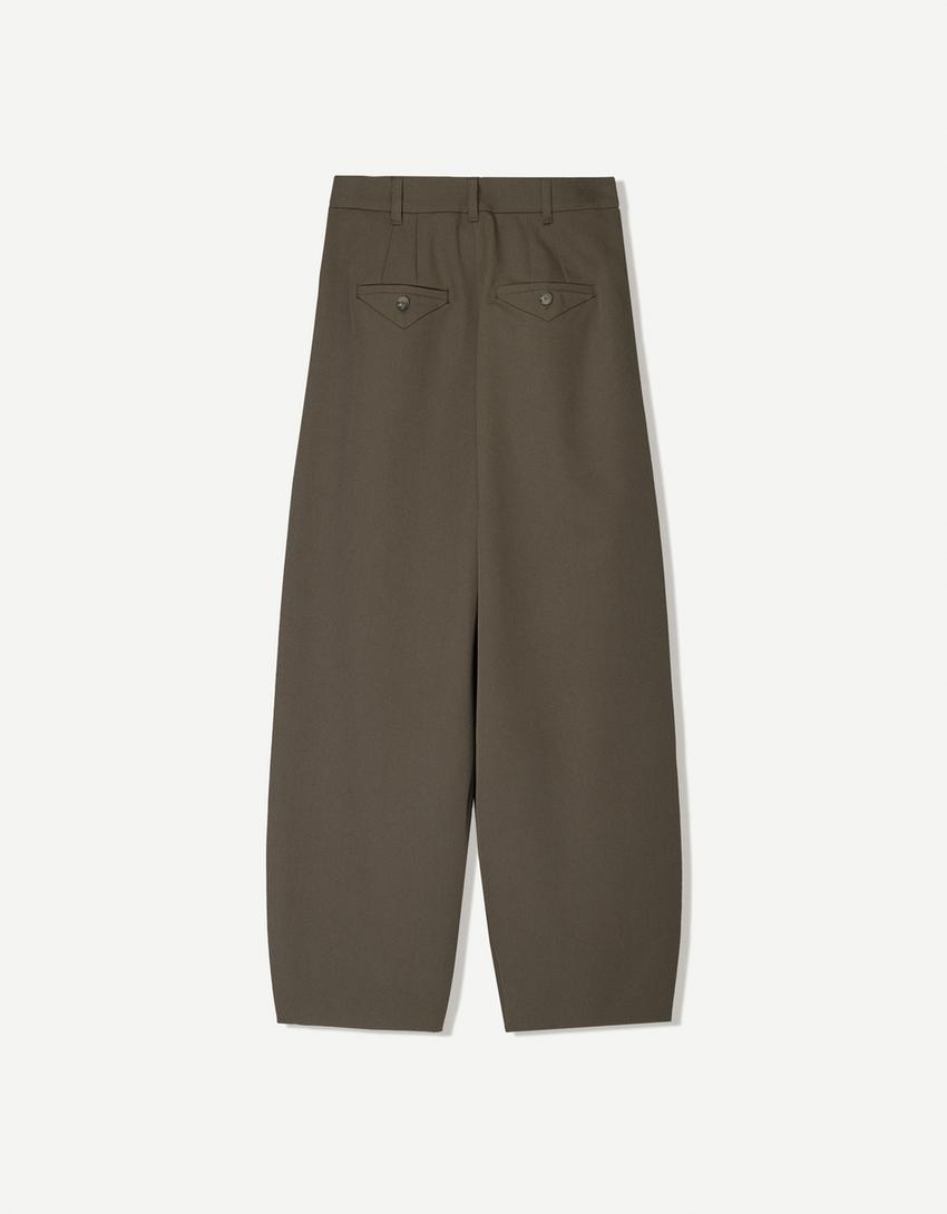 Pantalon Drapé | Coupe Fluide Et Taille Haute | Parfait Pour Le Bureau Ou Les Looks Urbains