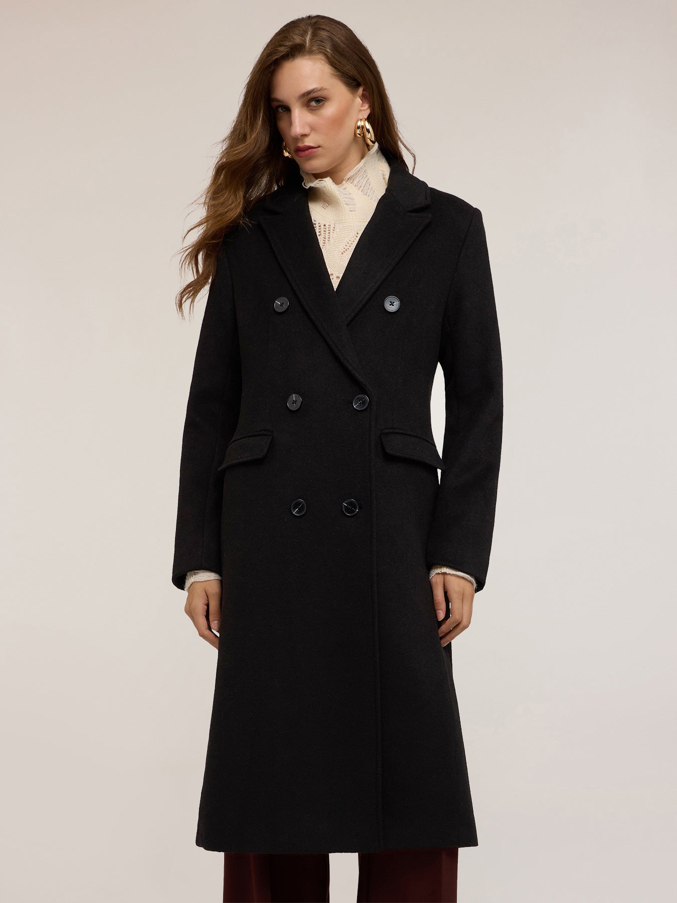 Manteau Long Laine