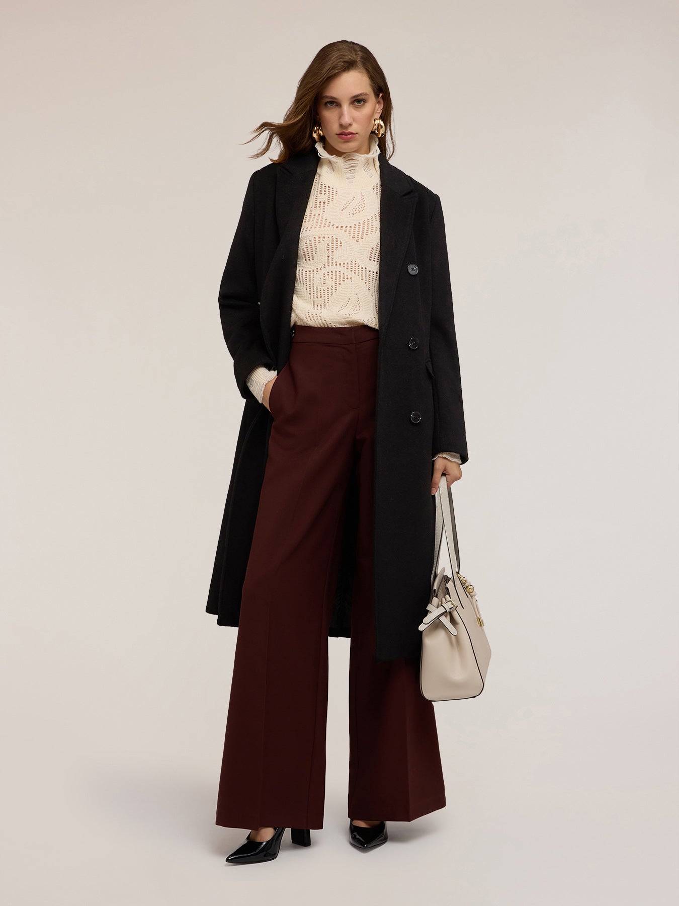 Manteau Long Laine