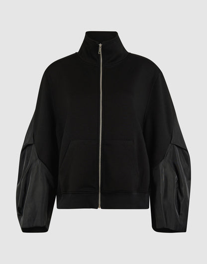 Veste Zippée à Manches Contrastées