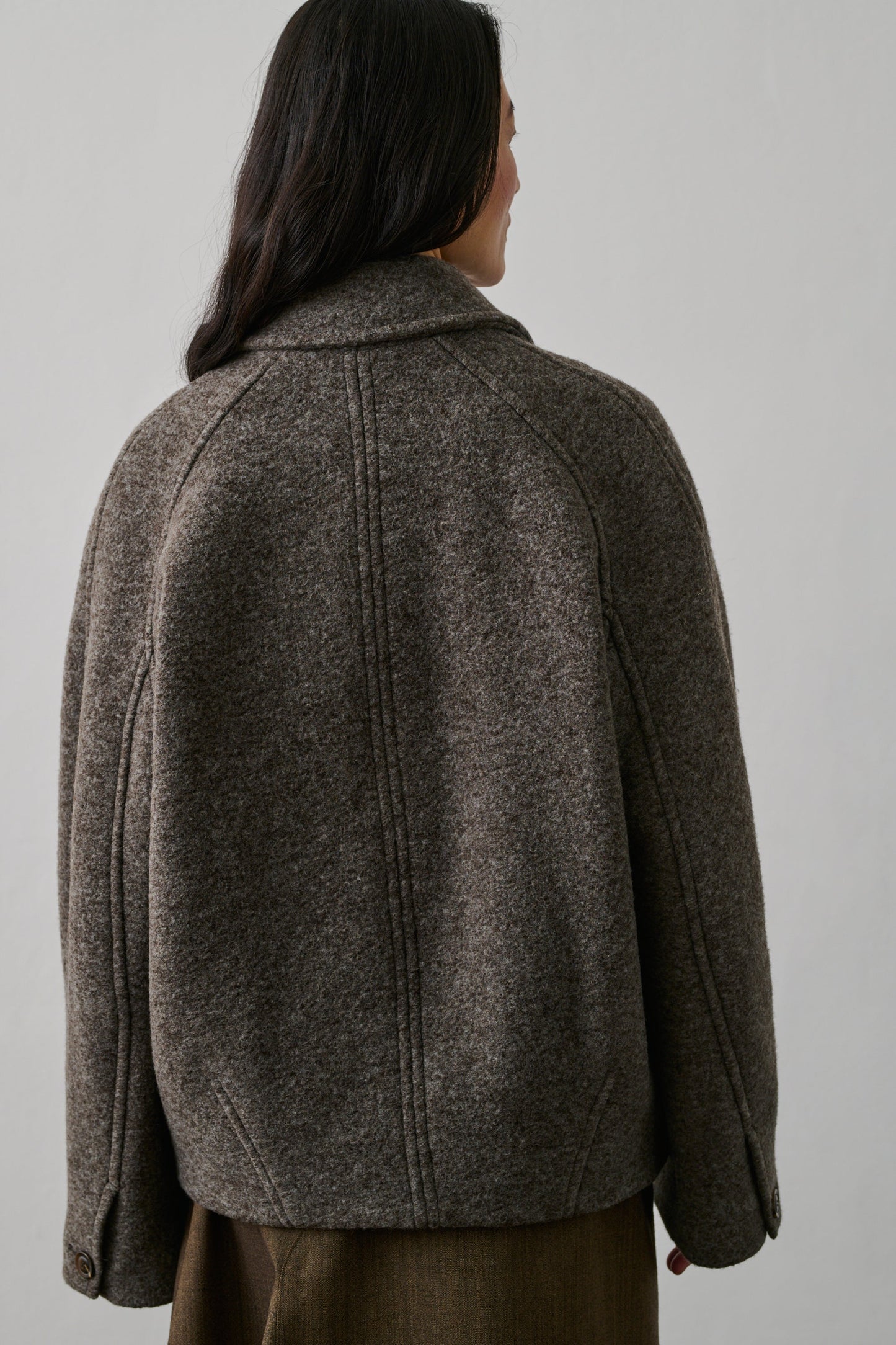 Manteau Femme | Coupe Ample Et Confortable | En Laine Mélangée Pour L’Hiver