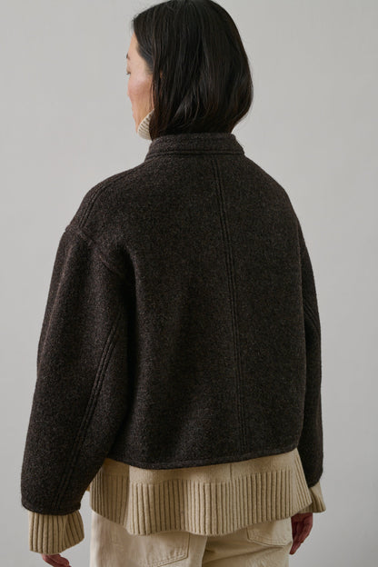 Veste Femme | Laine Vierge | Chaude, Courte Et Minimaliste Pour L’Hiver