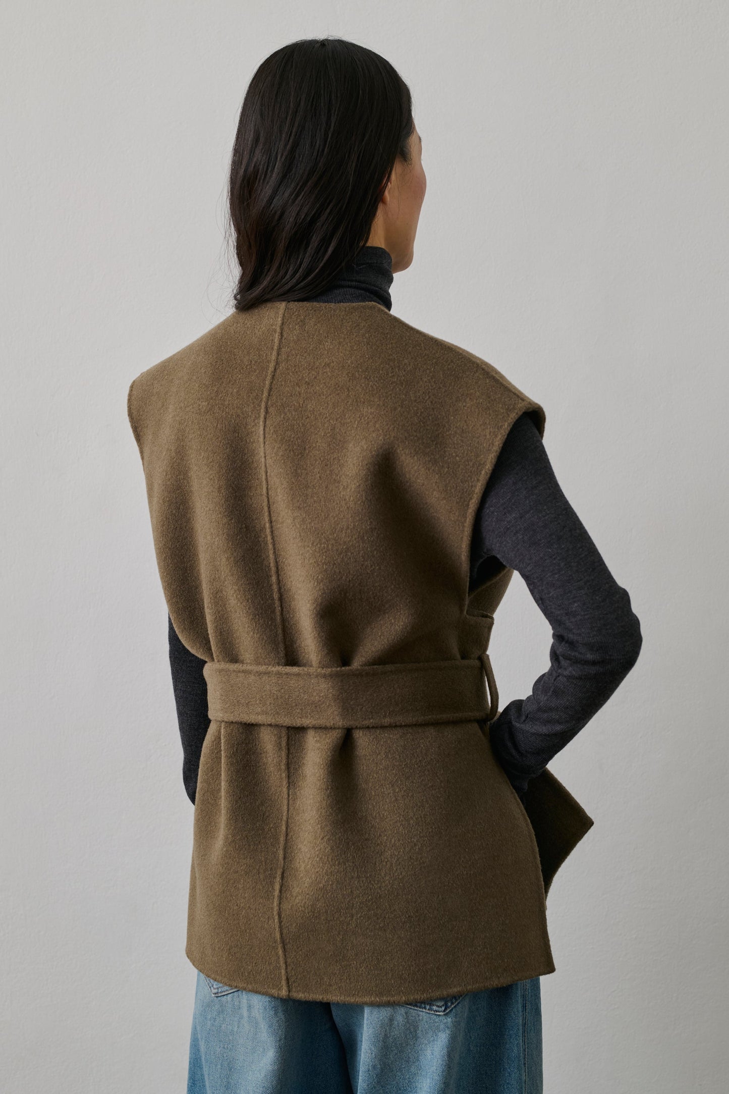 Veste Sans Manches Femme | Gilet En Laine Mélangée | Élégant Et Parfait Pour La Superposition