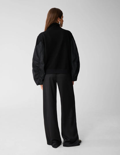 Veste Zippée à Manches Contrastées