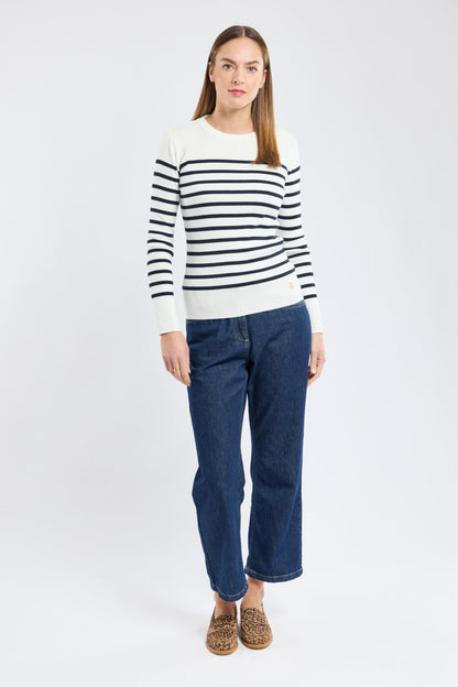 Sweater Femme | Coton | Style Marinière | Confort Et Élégance Quotidienne