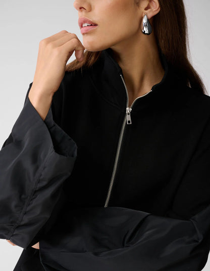 Veste Zippée à Manches Contrastées