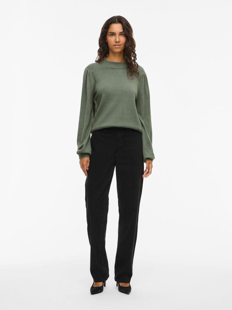 Pull Manches Bouffantes en Maille Douce