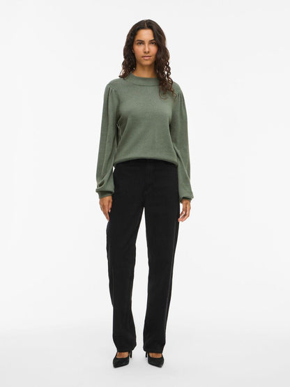 Pull Manches Bouffantes en Maille Douce