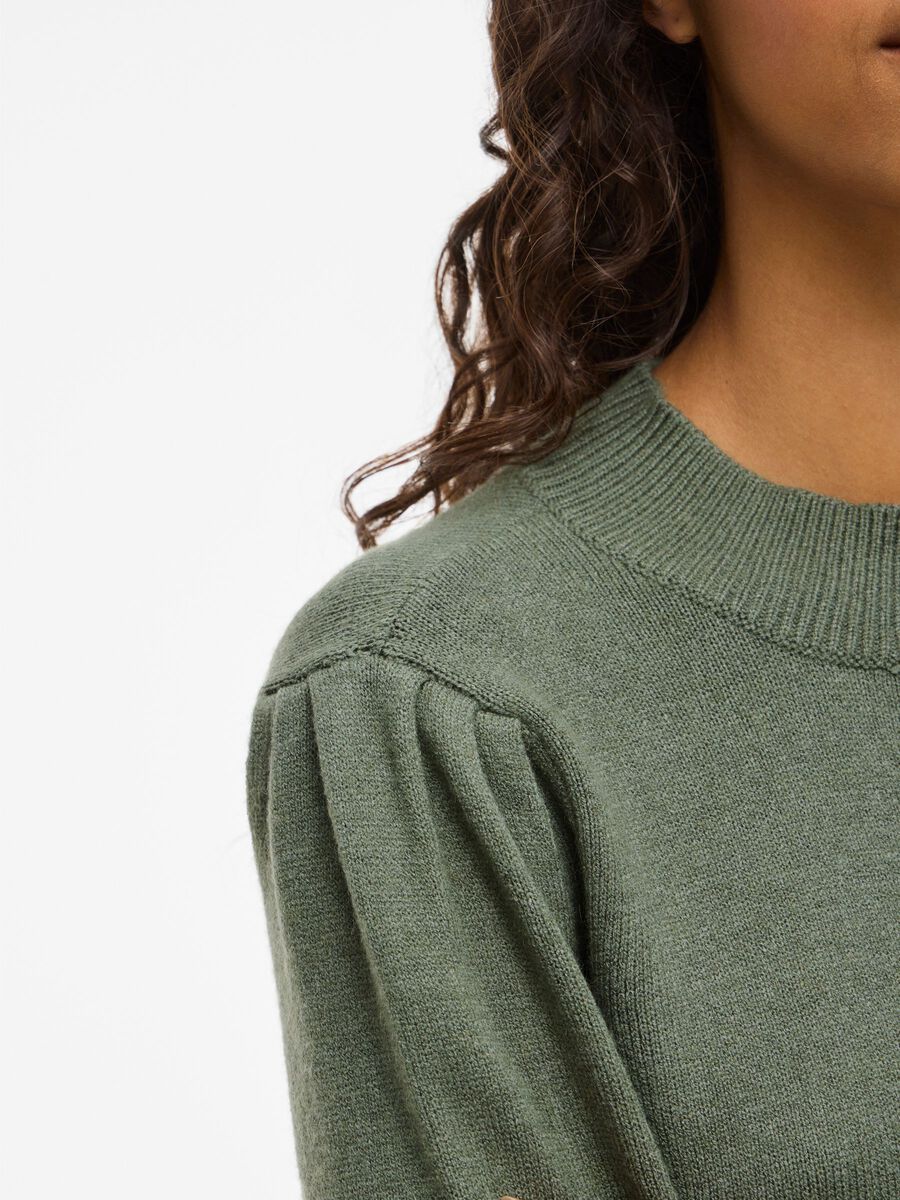 Pull Manches Bouffantes en Maille Douce