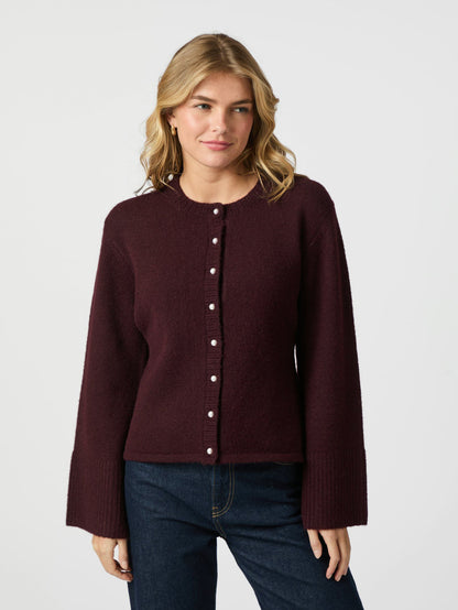 Cardigan Boutonné Col Rond