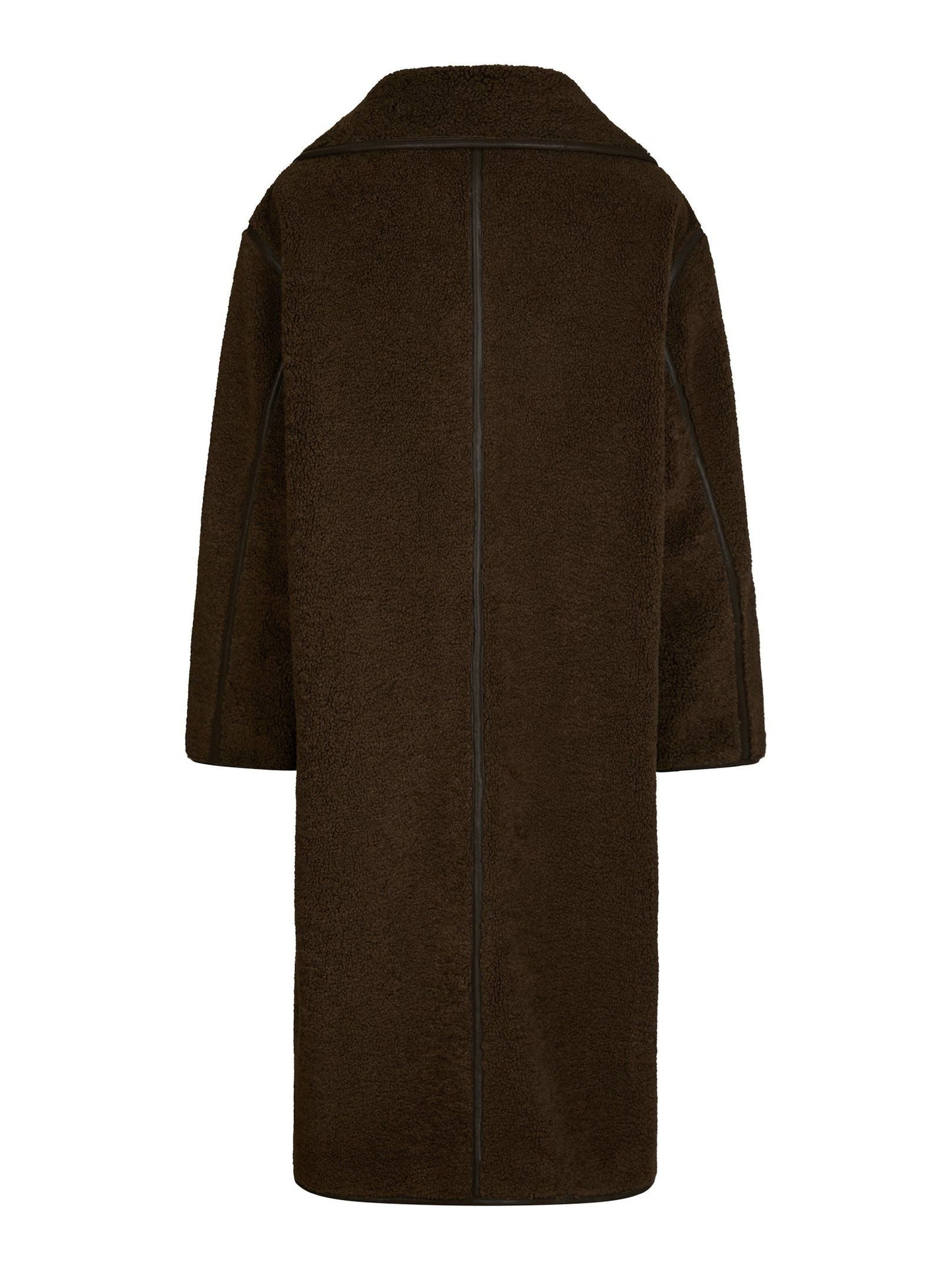 Manteau Long Effet Peau Lainée