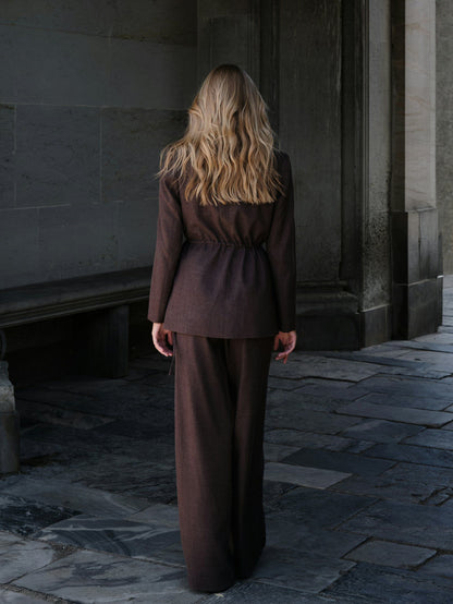 Blazer Cintré à Lien Taille