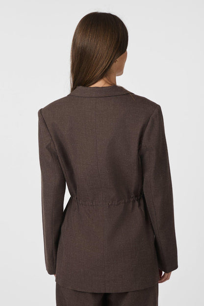 Blazer Femme | Ceinturé En Laine Mélangée | Élégant Et Chaud Pour Look Structuré En Automne