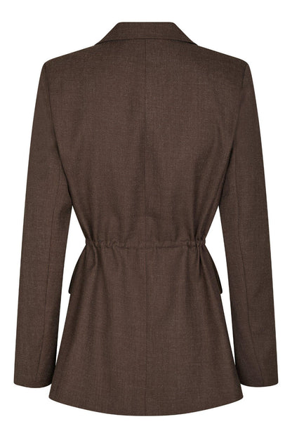 Blazer Femme | Ceinturé En Laine Mélangée | Élégant Et Chaud Pour Look Structuré En Automne