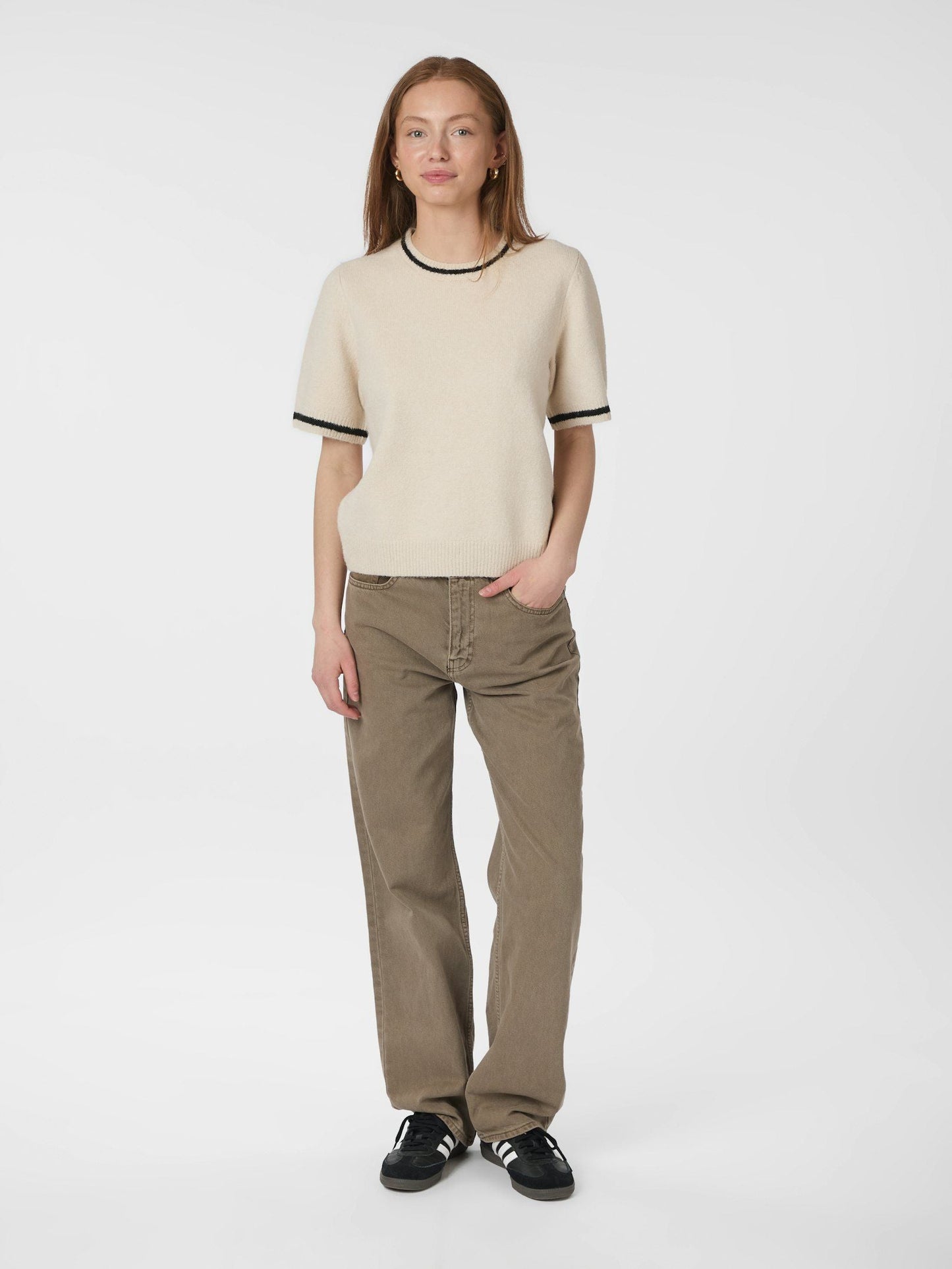 Pull Manches Courtes Contrasté