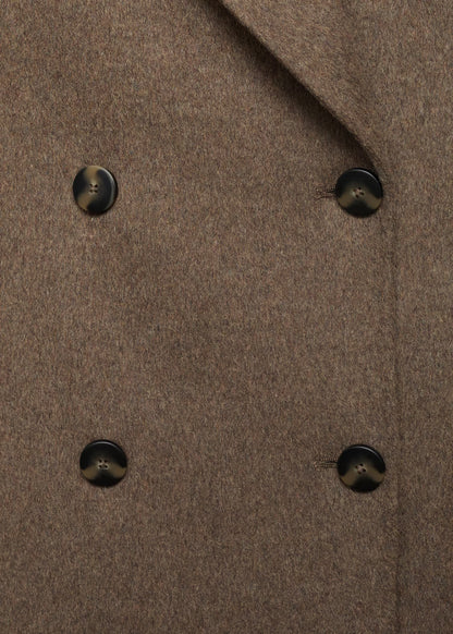 Manteau Long Oversize À Double Boutonnage | Tissu En Laine Mélangée | Parfait Pour L’Hiver Et Les Looks Structurés