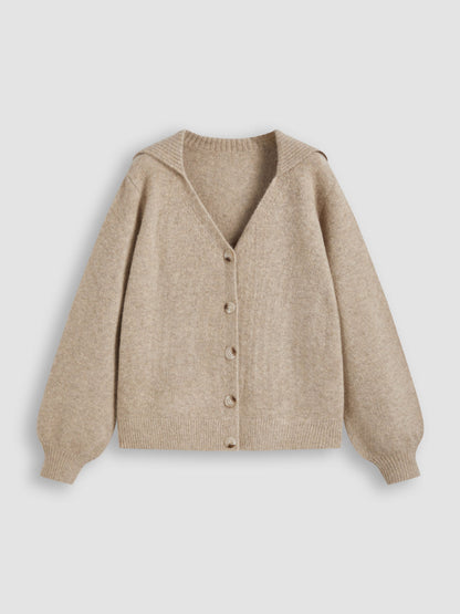 Cardigan Femme | Maille Douce Recyclée | Col Marin Tendance | Idéal Automne & Mi-Saison