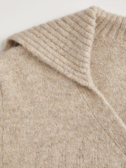 Cardigan Femme | Maille Douce Recyclée | Col Marin Tendance | Idéal Automne & Mi-Saison