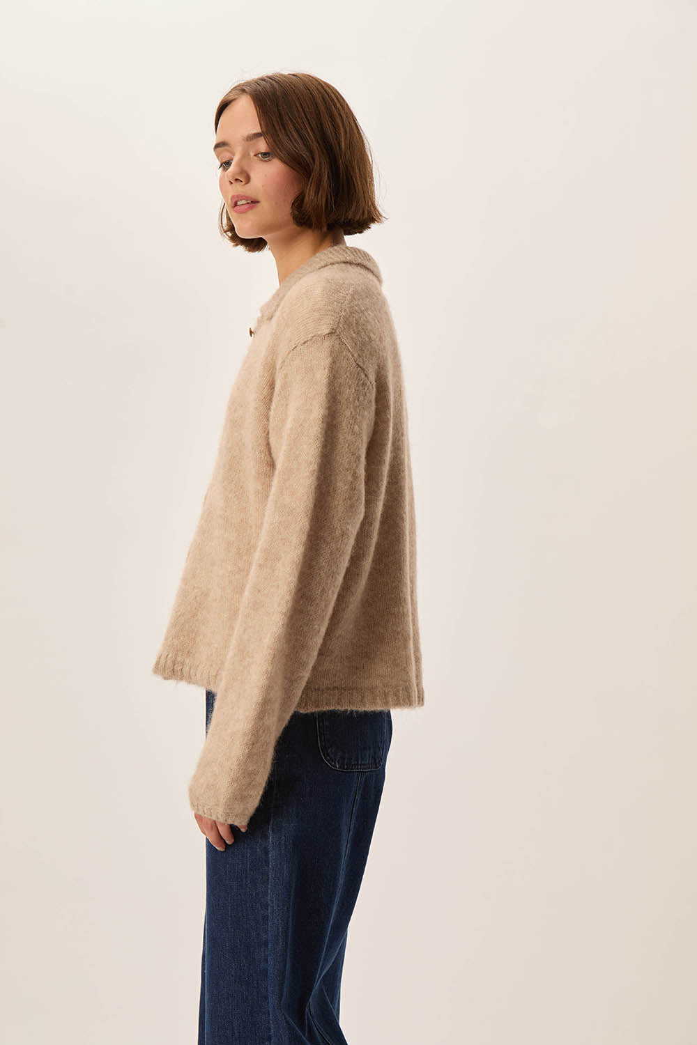 Cardigan Femme Beige | Doux et Tendance | Parfait pour l’Automne et l’Hiver