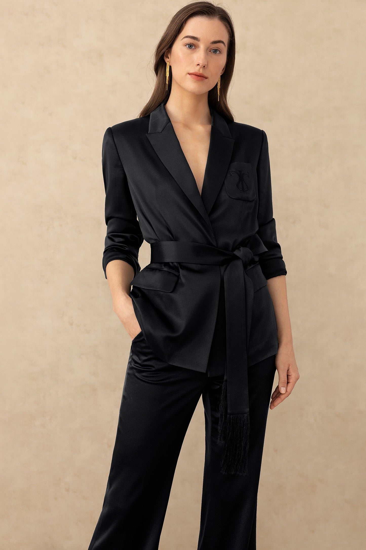 Blazer Femme | Satiné Et Élégant | Parfait Pour Une Tenue De Soirée