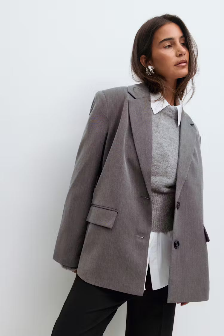 Blazer Femme | Viscose Et Polyester | Élégant Et Moderne | Idéal Pour Le Bureau Ou Les Sorties Urbaines