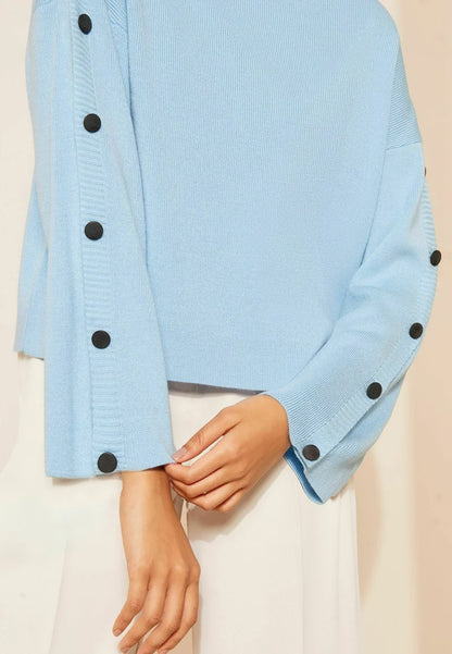 Pull Col Montant à Boutons