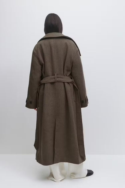 Manteau Femme Long | Laine | Chaleur Et Élégance | Coupe Fluide Et Contemporaine