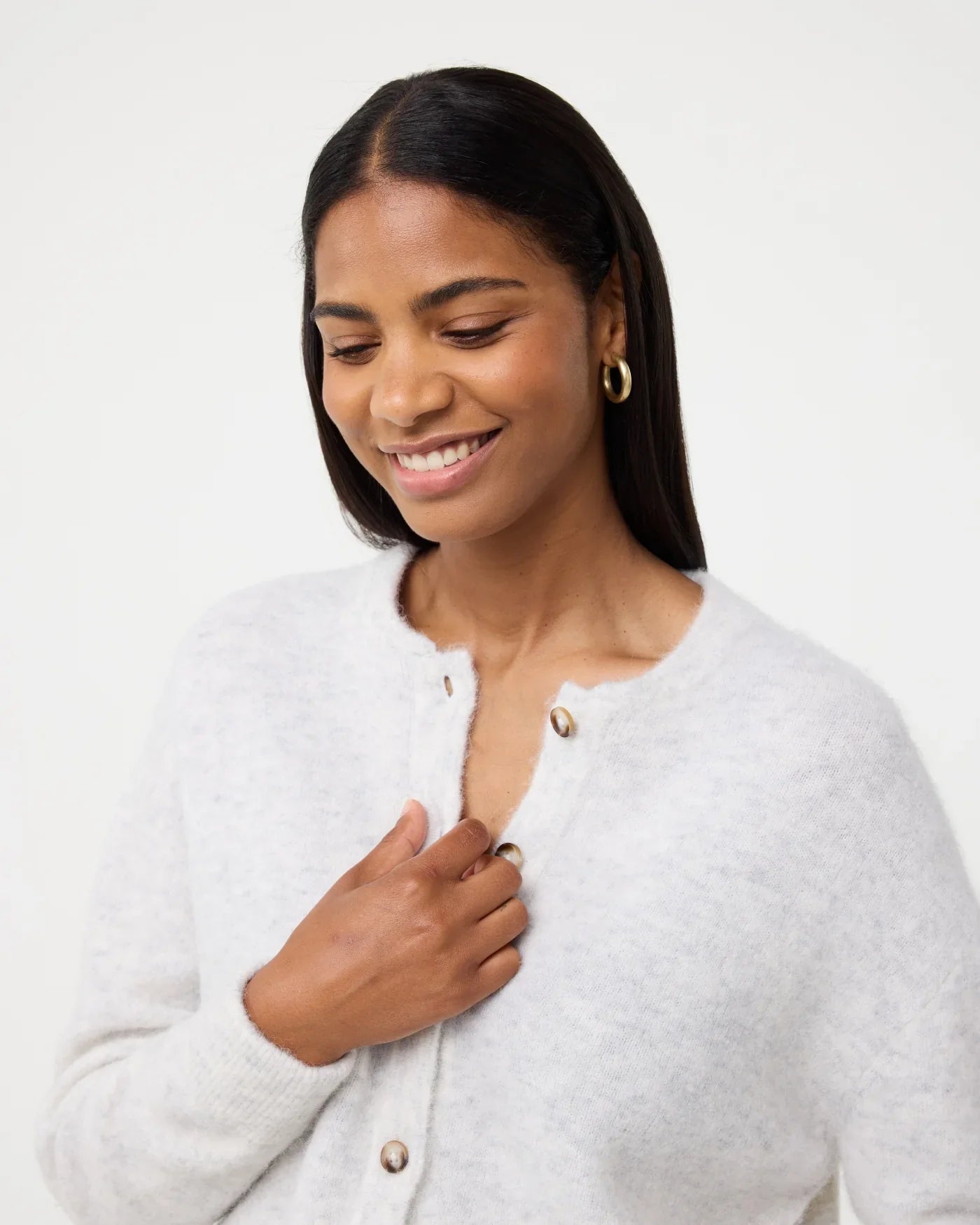 Cardigan en Maille Brossée