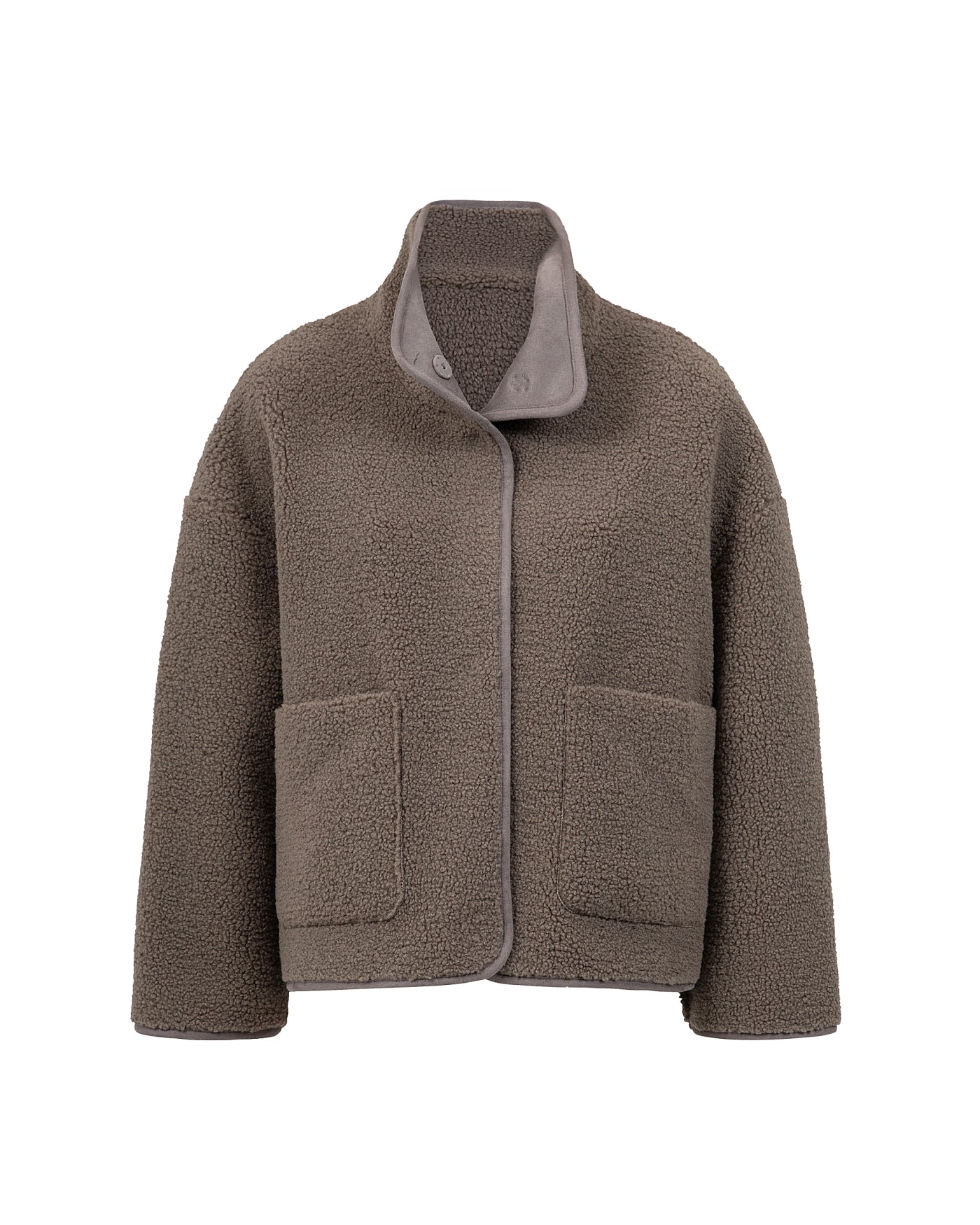 Veste Effet Moumoute à Col Montant